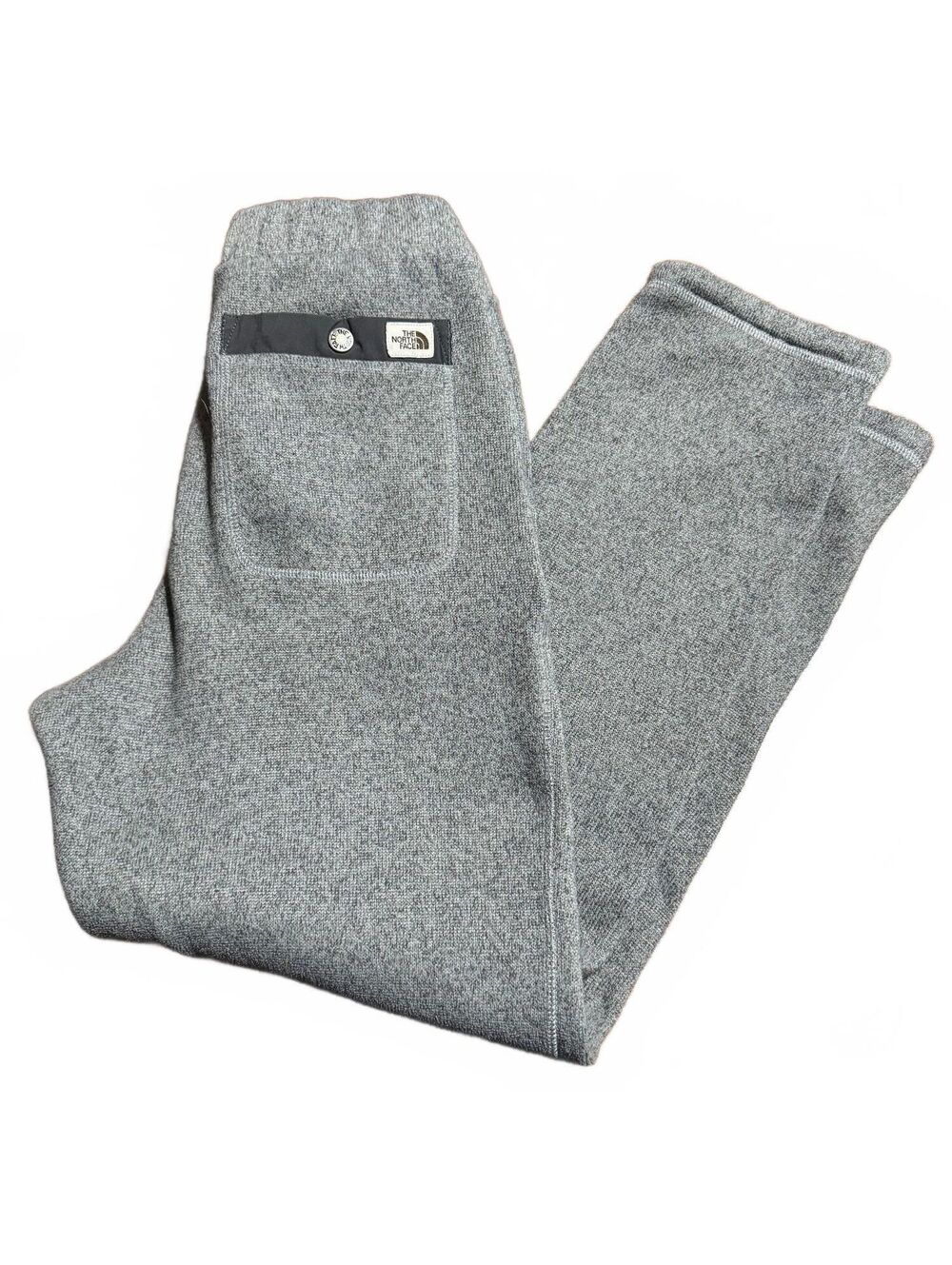 The North Face Mens Gordon Lyons Fleece Pants S Gray Sweater Knit Gorpcore Soft